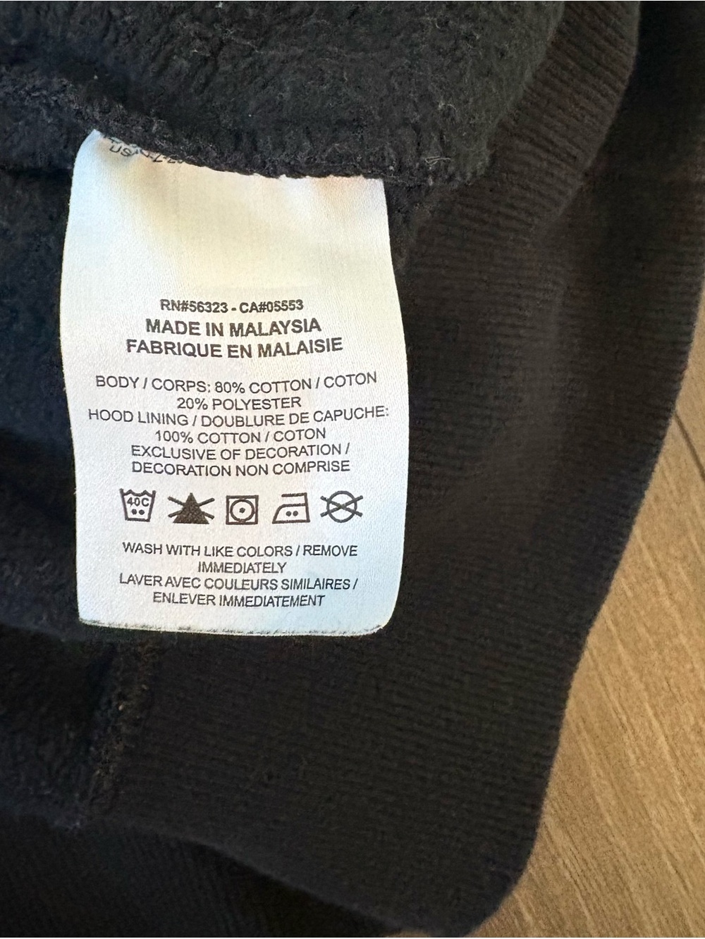 Nike Black Hooded Sweatshirt Oversized Fit - Size Small - Picture 3 of 4